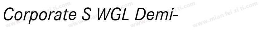 Corporate S WGL Demi字体转换
